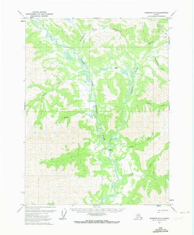 United States Geological Survey Wiseman B-2, AK (1971, 63360-Scale) digital map