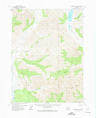 United States Geological Survey Wiseman B-4, AK (1971, 63360-Scale) digital map