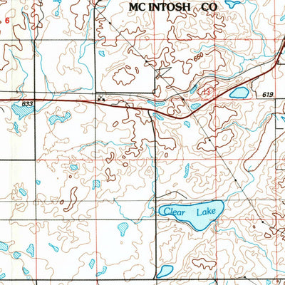 United States Geological Survey Wishek, ND (1986, 100000-Scale) digital map