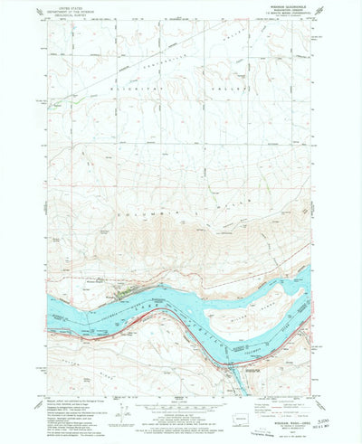 United States Geological Survey Wishram, WA-OR (1977, 24000-Scale) digital map
