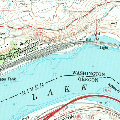 United States Geological Survey Wishram, WA-OR (1977, 24000-Scale) digital map