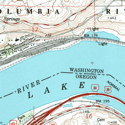 United States Geological Survey Wishram, WA-OR (1994, 24000-Scale) digital map