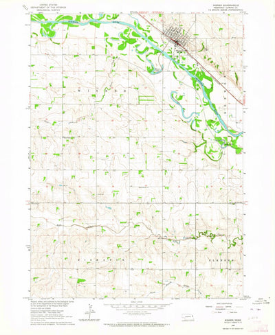 United States Geological Survey Wisner, NE (1963, 24000-Scale) digital map