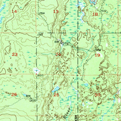 United States Geological Survey Witch Lake, MI (1955, 62500-Scale) digital map