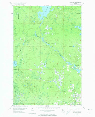 United States Geological Survey Witch Lake NE, MI (1955, 24000-Scale) digital map