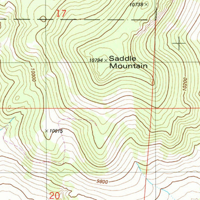 United States Geological Survey Witcher Mountain, CO (1983, 24000-Scale) digital map