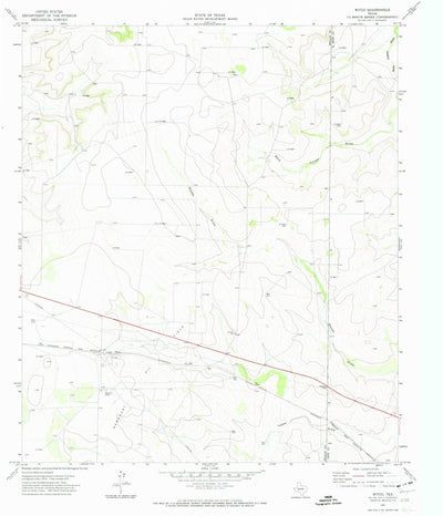 United States Geological Survey Witco, TX (1971, 24000-Scale) digital map
