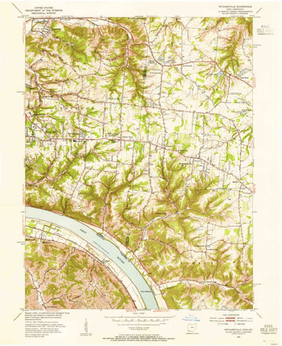 United States Geological Survey Withamsville, OH-KY (1953, 24000-Scale) digital map