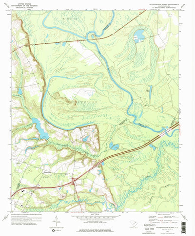 United States Geological Survey Witherspoon Island, SC (1972, 24000-Scale) digital map