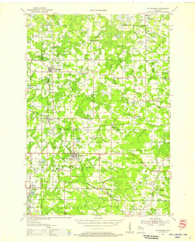 United States Geological Survey Wittenberg, WI (1954, 48000-Scale) digital map