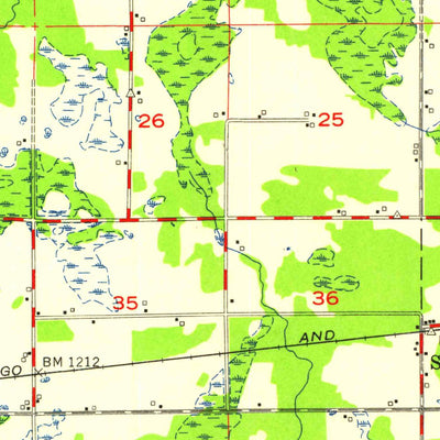 United States Geological Survey Wittenberg, WI (1954, 48000-Scale) digital map