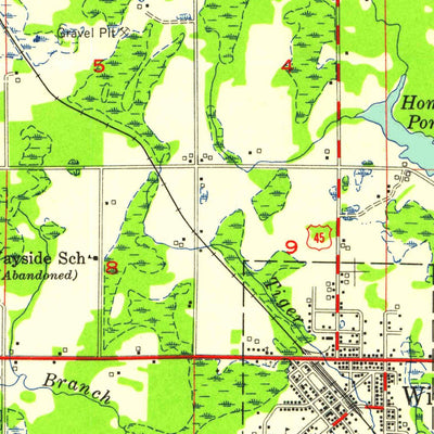 United States Geological Survey Wittenberg, WI (1954, 48000-Scale) digital map