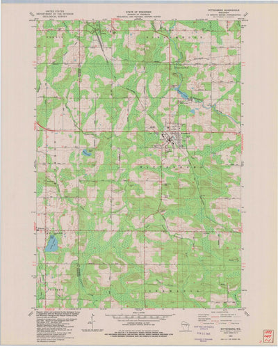 United States Geological Survey Wittenberg, WI (1982, 24000-Scale) digital map