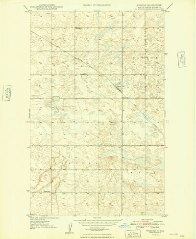 United States Geological Survey Woburn, ND (1948, 24000-Scale) digital map