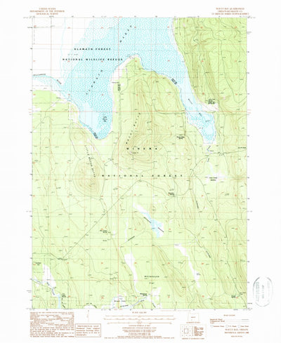 United States Geological Survey Wocus Bay, OR (1988, 24000-Scale) digital map