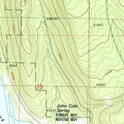 United States Geological Survey Wocus Bay, OR (1988, 24000-Scale) digital map