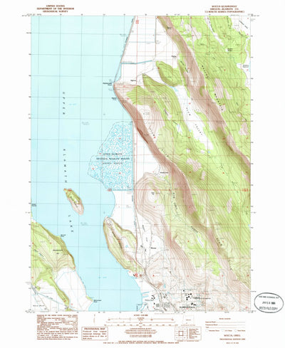 United States Geological Survey Wocus, OR (1985, 24000-Scale) digital map