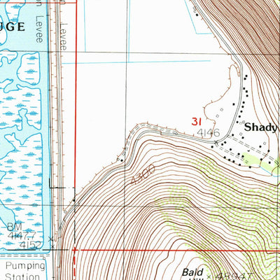 United States Geological Survey Wocus, OR (1985, 24000-Scale) digital map