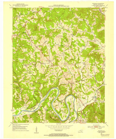 United States Geological Survey Wofford, KY (1952, 24000-Scale) digital map