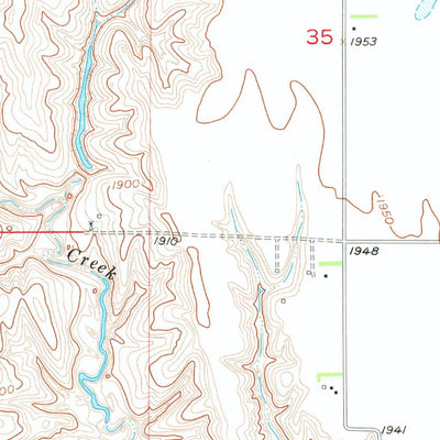 United States Geological Survey Wolbach SW, NE (1955, 24000-Scale) digital map