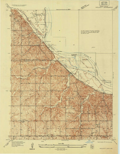 United States Geological Survey Wolcott, KS-MO (1934, 24000-Scale) digital map