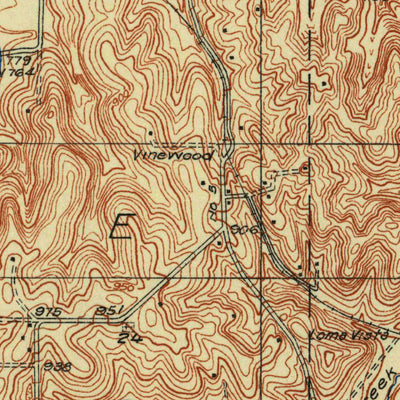 United States Geological Survey Wolcott, KS-MO (1934, 24000-Scale) digital map