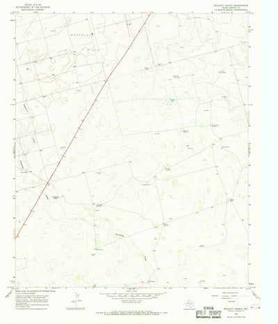 United States Geological Survey Wolcott Ranch, TX (1966, 24000-Scale) digital map