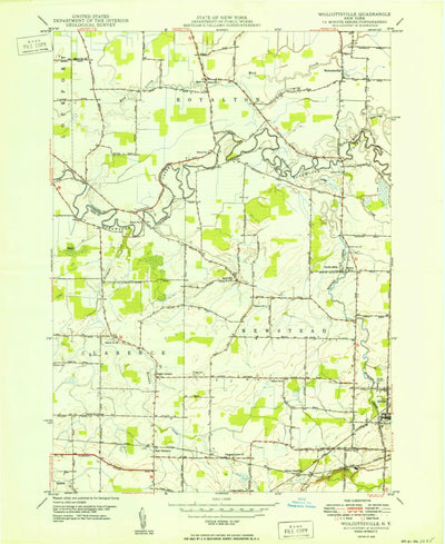 United States Geological Survey Wolcottsville, NY (1950, 24000-Scale) digital map