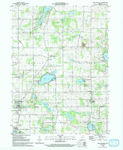 United States Geological Survey Wolcottville, IN (1992, 24000-Scale) digital map