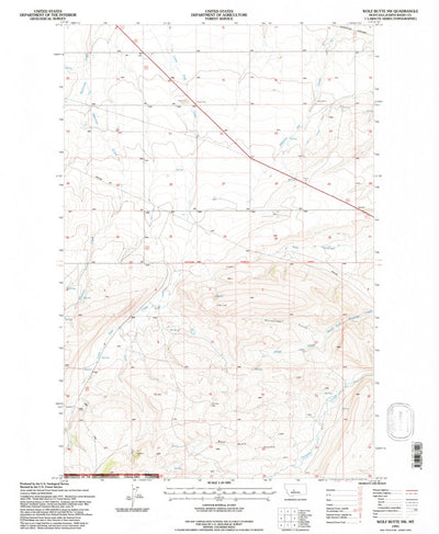 United States Geological Survey Wolf Butte NW, MT (1995, 24000-Scale) digital map