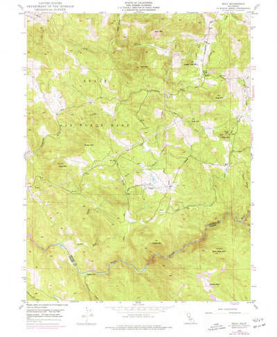 United States Geological Survey Wolf, CA (1949, 24000-Scale) digital map