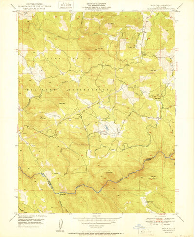 United States Geological Survey Wolf, CA (1950, 24000-Scale) digital map