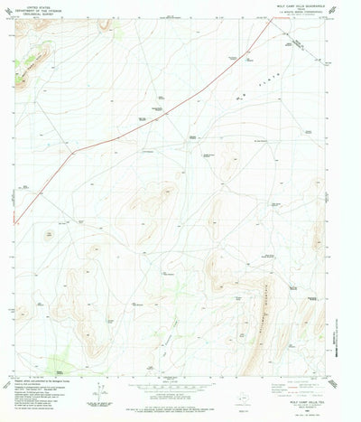 United States Geological Survey Wolf Camp Hills, TX (1983, 24000-Scale) digital map