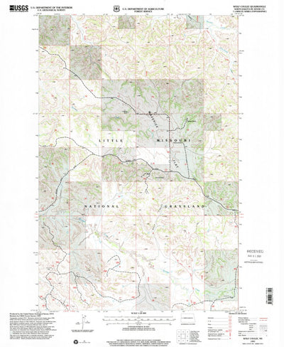 United States Geological Survey Wolf Coulee, ND (1997, 24000-Scale) digital map
