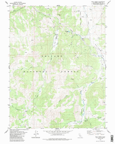 United States Geological Survey Wolf Creek, CA (1979, 24000-Scale) digital map
