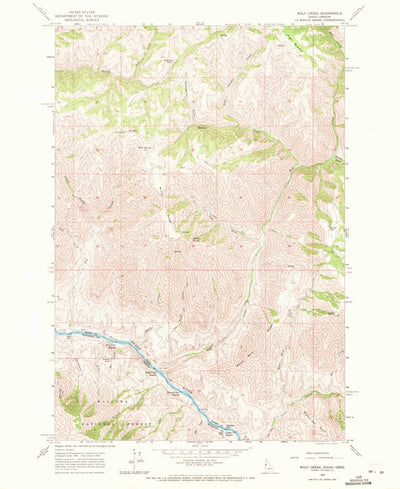 United States Geological Survey Wolf Creek, ID-OR (1963, 24000-Scale) digital map