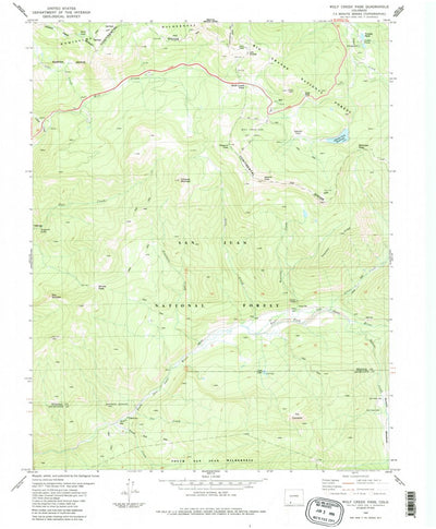 United States Geological Survey Wolf Creek Pass, CO (1984, 24000-Scale) digital map
