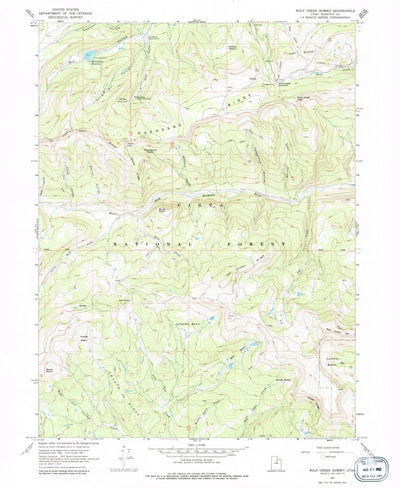 United States Geological Survey Wolf Creek Summit, UT (1967, 24000-Scale) digital map