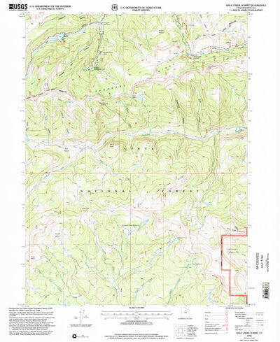 United States Geological Survey Wolf Creek Summit, UT (1998, 24000-Scale) digital map