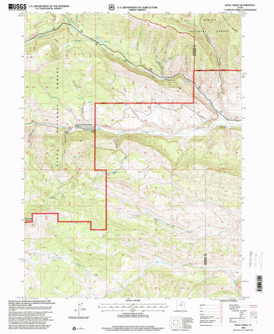 United States Geological Survey Wolf Creek, UT (1996, 24000-Scale) digital map