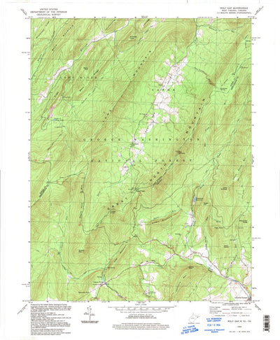 United States Geological Survey Wolf Gap, WV-VA (1994, 24000-Scale) digital map