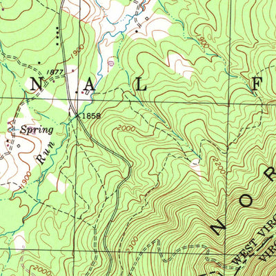 United States Geological Survey Wolf Gap, WV-VA (1994, 24000-Scale) digital map
