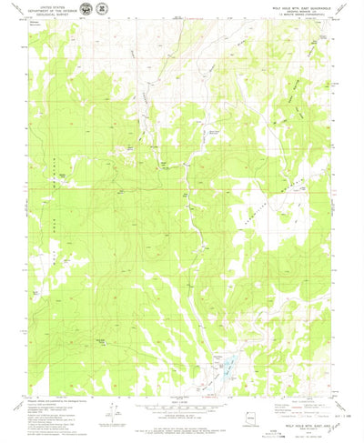 United States Geological Survey Wolf Hole Mountain East, AZ (1979, 24000-Scale) digital map