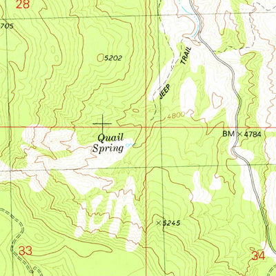 United States Geological Survey Wolf Hole Mountain East, AZ (1979, 24000-Scale) digital map