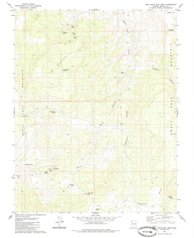 United States Geological Survey Wolf Hole Mountain West, AZ (1979, 24000-Scale) digital map