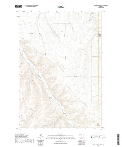 United States Geological Survey Wolf Hollow Falls, OR (2020, 24000-Scale) digital map