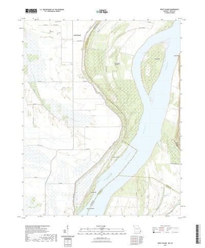 United States Geological Survey Wolf Island, MO (2021, 24000-Scale) digital map