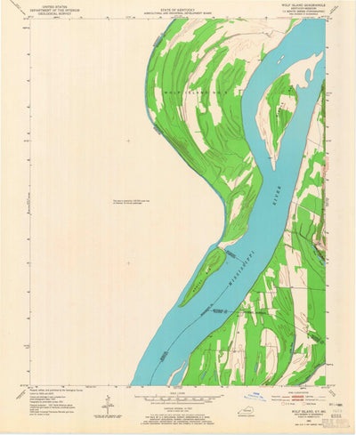 United States Geological Survey Wolf Island, MO-KY (1951, 24000-Scale) digital map