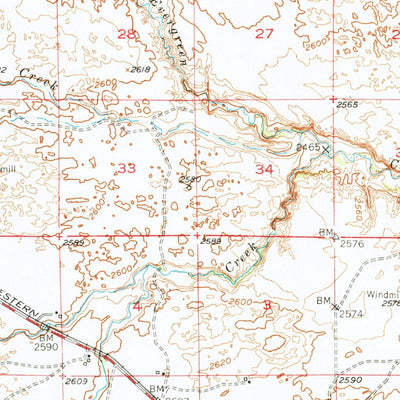 United States Geological Survey Wolf Lake, NE (1950, 62500-Scale) digital map