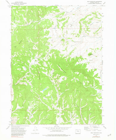 United States Geological Survey Wolf Mountain, CO (1971, 24000-Scale) digital map